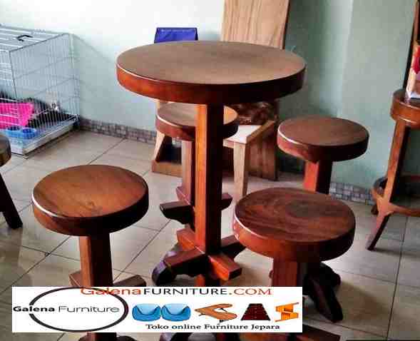 meja cafe kayu trembesi