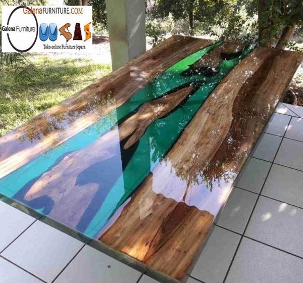 Meja Resin Bening Epoxy Harga Terjangkau