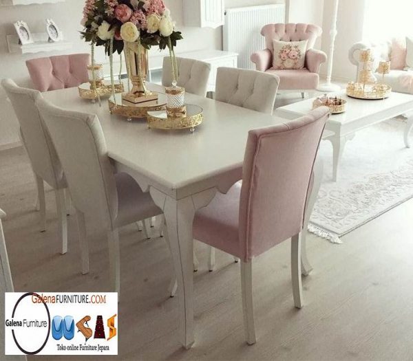 Jual Meja Makan Marmer Semarang Klasik Mewah Harga Murah