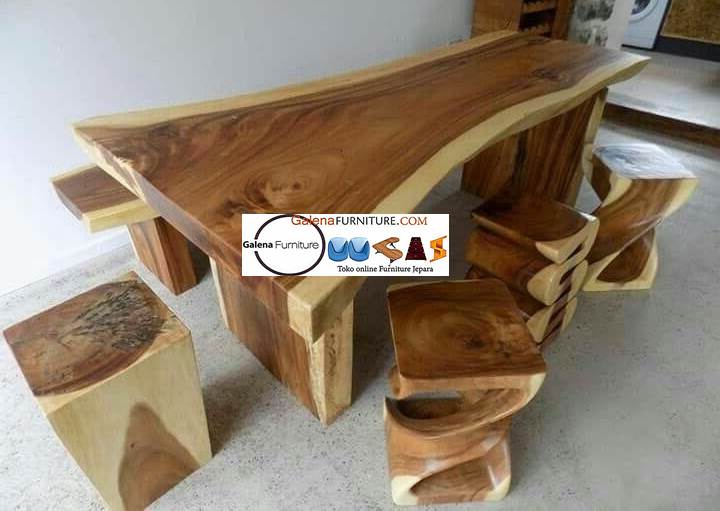 Jual Set Meja Makan Kayu Besar Terbaik Murah