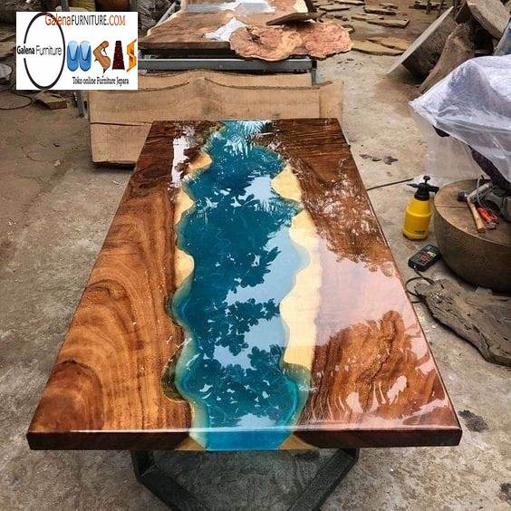 Meja Resin Kayu Terlaris Desain Terbaru Harga Murah