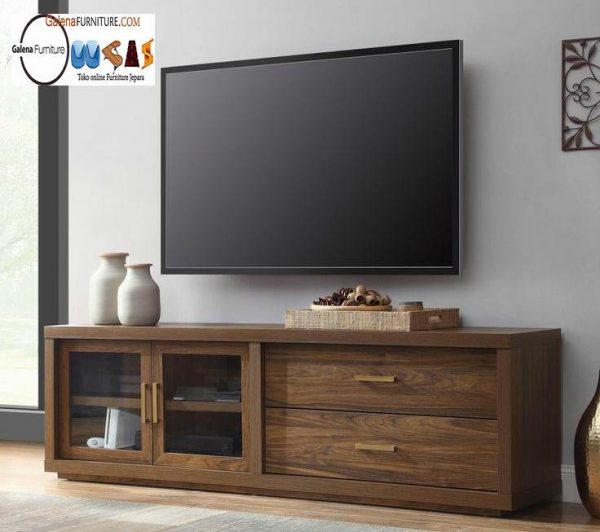 Jual Meja Tv Kayu Jati Antik Desain Minimalis