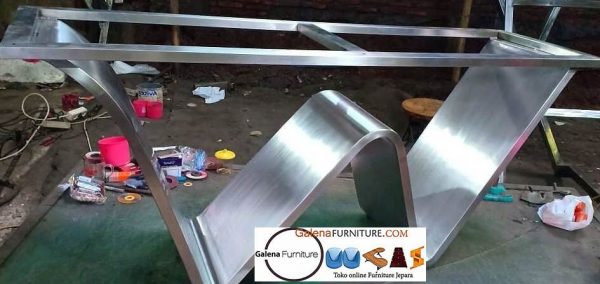 Custom Kaki Meja Stainless Desain Minimalis Termurah