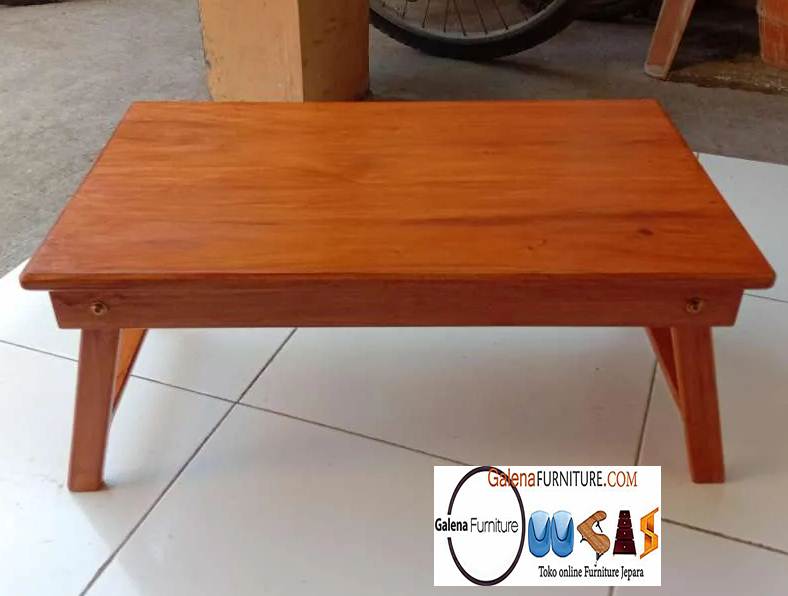 Meja Kayu Mahoni Utuh Tebal Solid Model Terpopuler