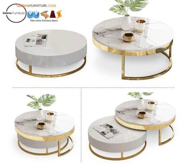 Jual Meja Sofa Marmer Desain Unik Klasik Mewah