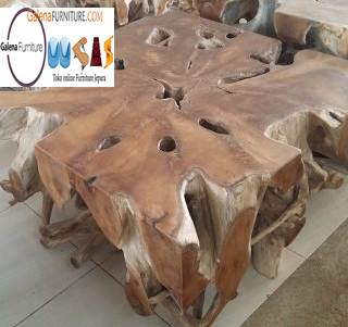 Jual Meja Akar Kayu Trembesi Desain Kuno Klasik