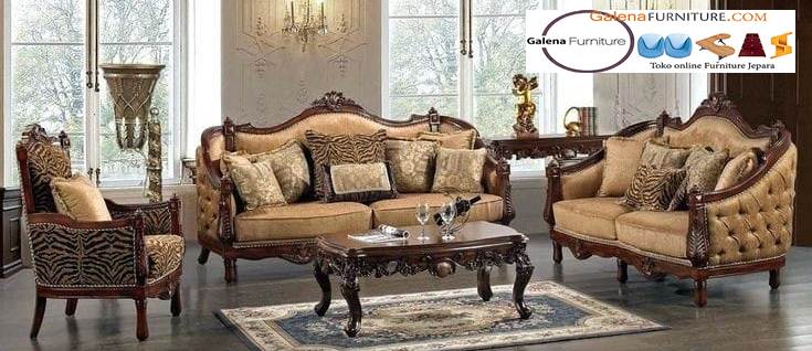 Jual Sofa Mewah Ruang Keluarga Desain Klasik