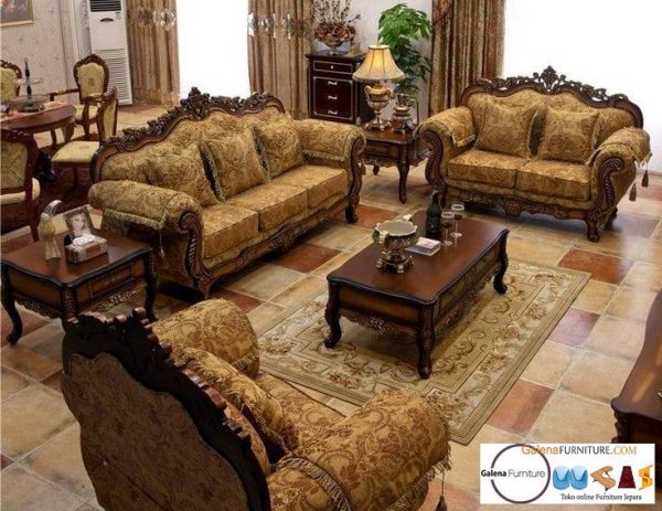 Jual Sofa Mewah Ruang Keluarga Desain Klasik