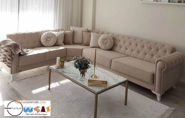 Sofa Sudut Mewah Minimalis Terbaru