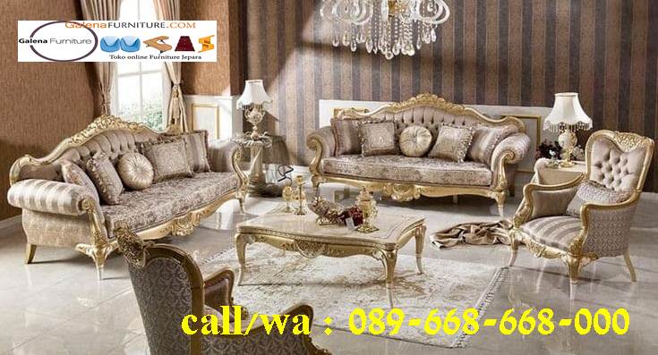 Jual Sofa Mewah Ruang Keluarga Desain Klasik