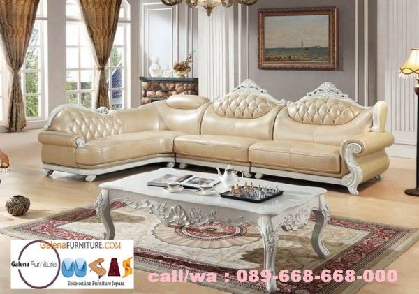 Jual Sofa L Mewah Luxury Klasik Terdebest seller