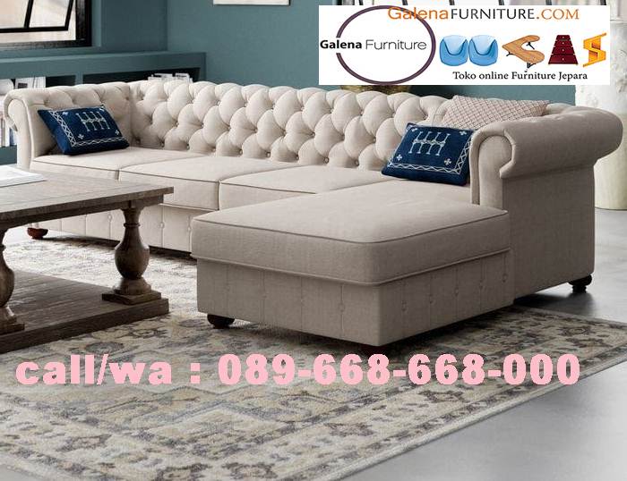 Jual Sofa L Mewah Luxury Klasik Terdebest seller