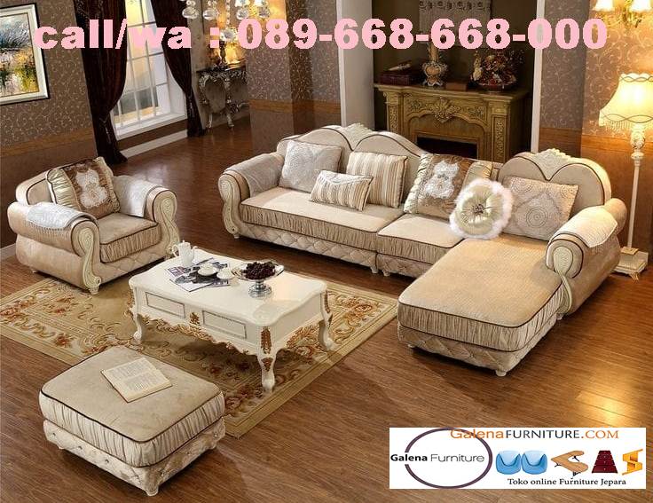 Jual Sofa L Mewah Luxury Klasik Terdebest seller