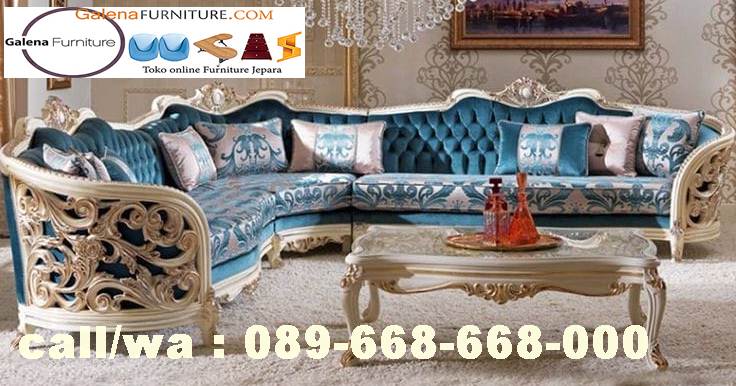 Jual Sofa L Mewah Luxury Klasik Terdebest seller