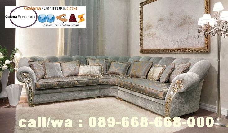 Jual Sofa L Mewah Luxury Klasik Terdebest seller