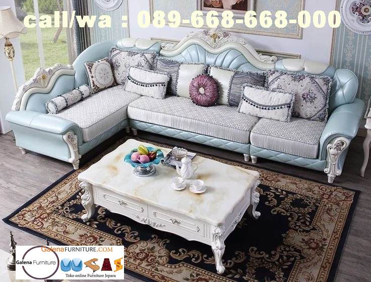 Jual Sofa L Mewah Luxury Klasik Terdebest seller