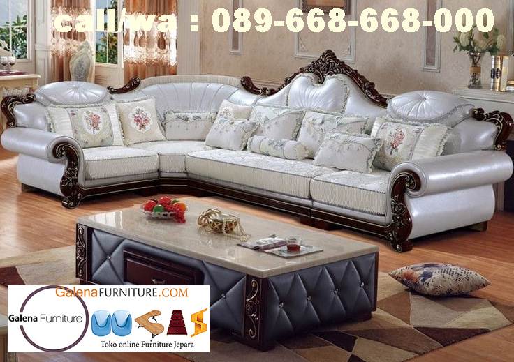 Jual Sofa L Mewah Luxury Klasik Terdebest seller