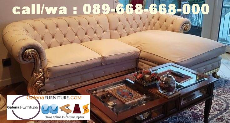 Jual Sofa L Mewah Luxury Klasik Terdebest seller