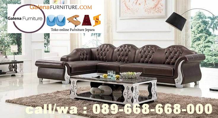 Jual Sofa L Mewah Luxury Klasik Terdebest seller