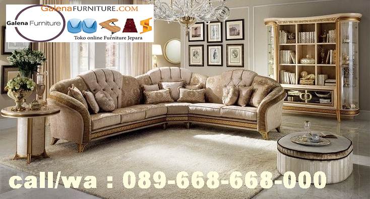 Jual Sofa L Mewah Luxury Klasik Terdebest seller