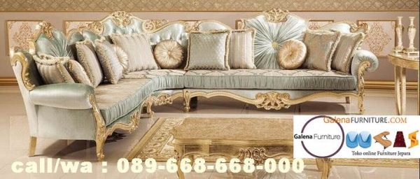 Jual Sofa L Mewah Luxury Klasik Terdebest seller