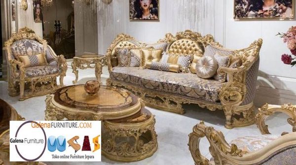 Sofa Mewah Warna Gold Cat Duco Murah