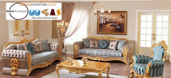 Sofa Mewah Warna Gold Cat Duco Murah