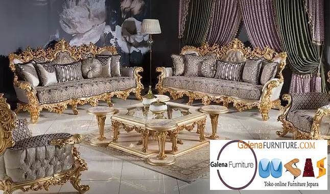 Sofa Mewah Warna Gold Cat Duco Murah