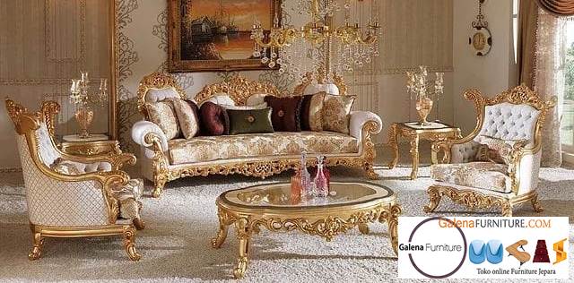 Sofa Mewah Warna Gold Cat Duco Murah