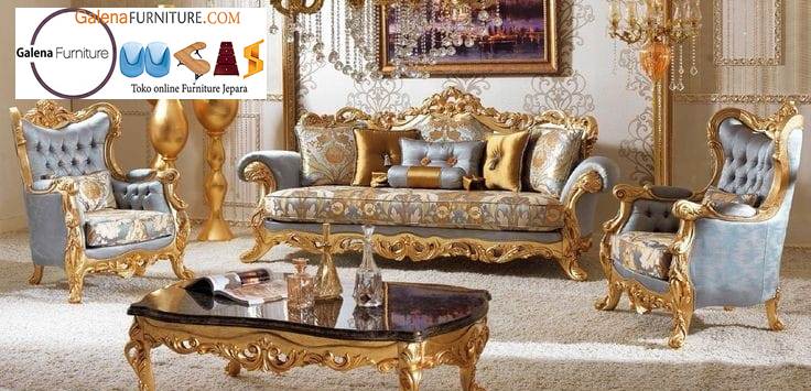 Sofa Mewah Warna Gold Cat Duco Murah