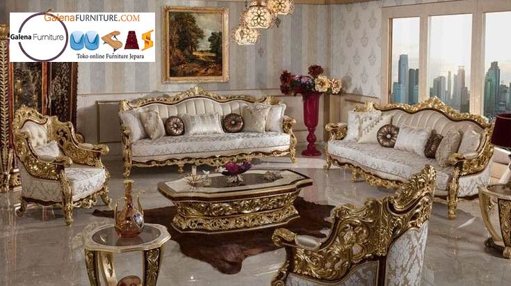 Sofa Mewah Warna Gold Cat Duco Murah