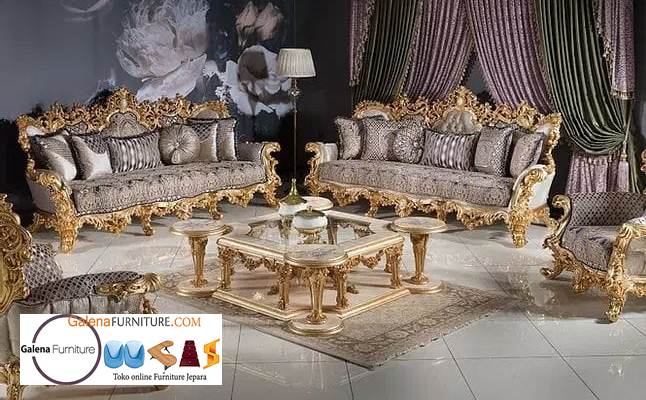 Sofa Mewah Warna Gold Cat Duco Murah