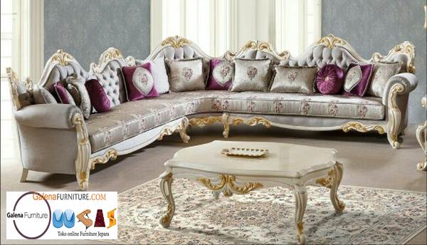 Jual Sofa L Mewah Luxury Klasik Terdebest seller