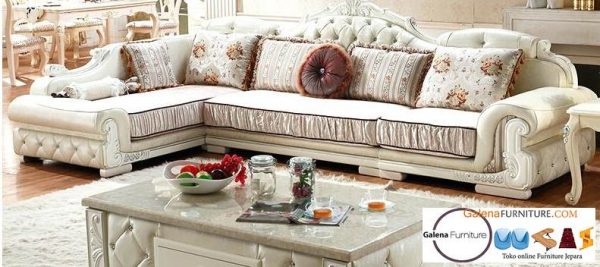 Jual Sofa L Mewah Luxury Klasik Terdebest seller