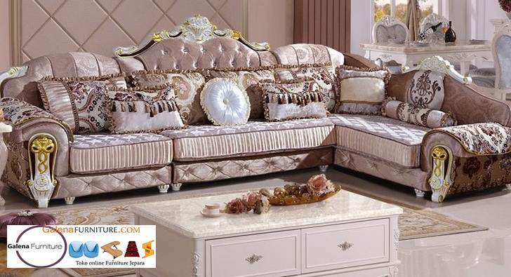 Jual Sofa L Mewah Luxury Klasik Terdebest seller