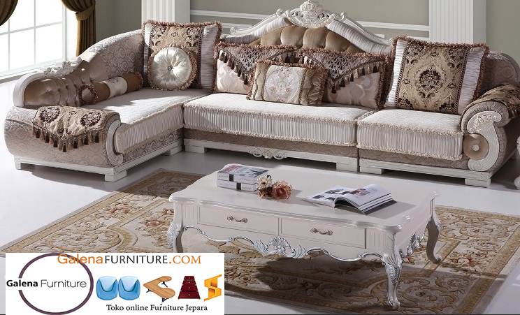 Jual Sofa L Mewah Luxury Klasik Terdebest seller