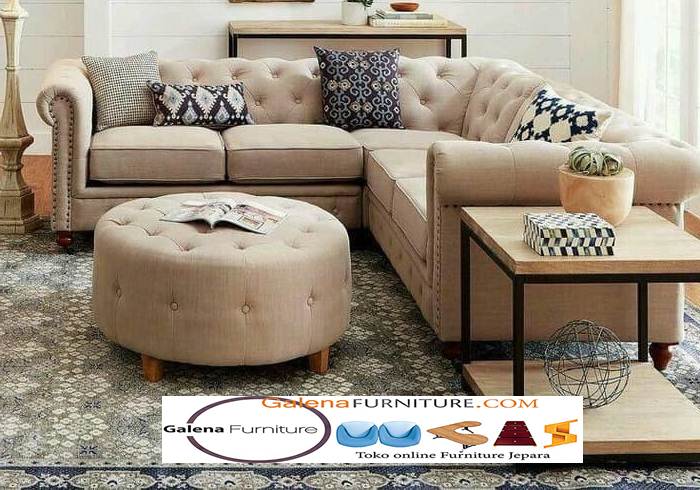 Jual Sofa L Mewah Luxury Klasik Terdebest seller