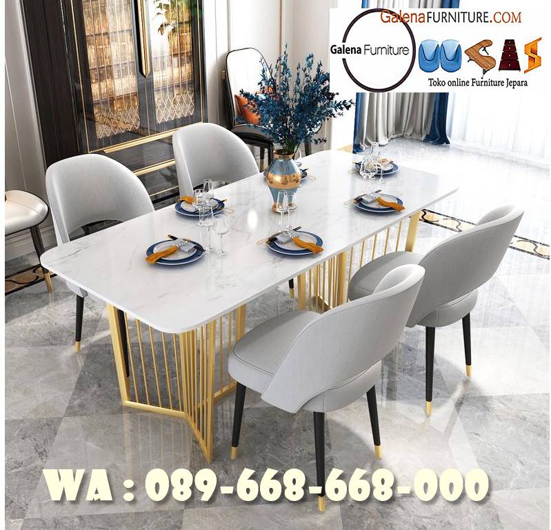 Jual Meja Makan Marmer Jombang Desain Terbaru