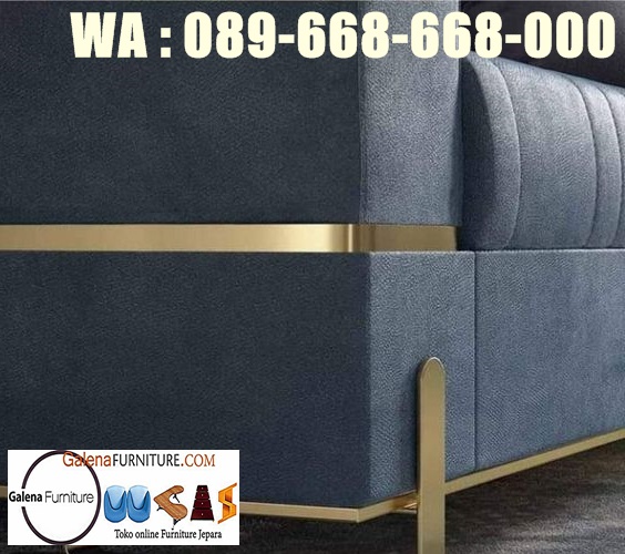 Jual Sofa Tamu Stainless Gold Desain Murah Terjangkau