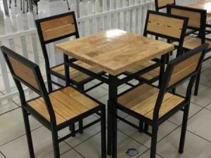 Kursi Cafe Paling Laris Desain Simple Minimalis Kayu Jati