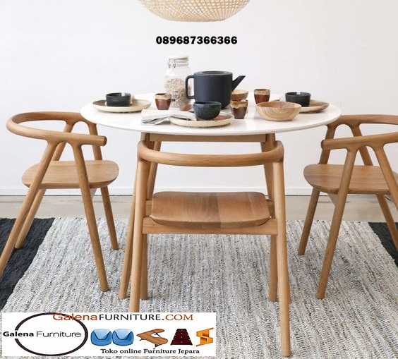 Kursi Cafe Minimalis Desain Simple Dan Menawan Kayu Jati Unik