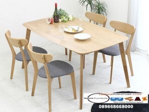 Set Meja Makan Kursi Cafe Kayu Jati Simple Minimalis Terbaru 2023