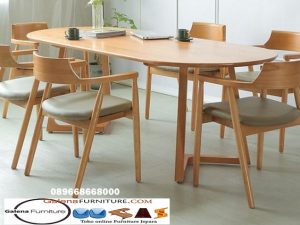 Set Kursi Cafe Meja Bentuk Oval Simple Elegan Model Paling Baru