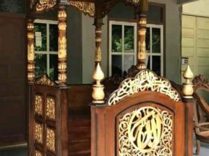 Mimbar Masjid Jati Model Kubah Kualitas Paling Bagus Terlaris
