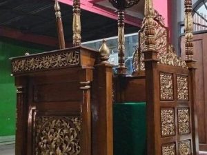 Mimbar Masjid Jati Mewah Elegan Model Ukiran Paling Laris Bandung