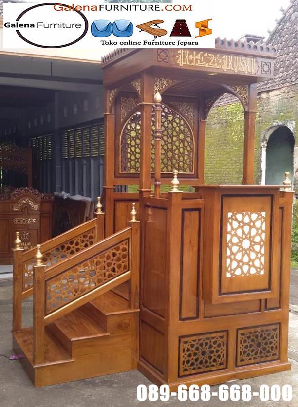 Mimbar Masjid Kubah Jati Mewah Model Paling Laris Jakarta