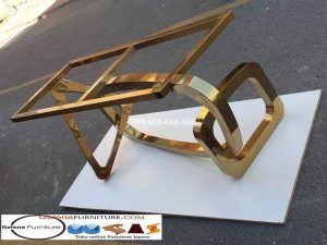 Kaki Meja Makan Stainless Gold Unik Model Terpopular Modern Medan